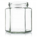 Plasdene Glass Hex Food Jar with Twist Finish - 390ml