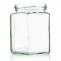 Plasdene Glass Hex Food Jar with Twist Finish - 390ml