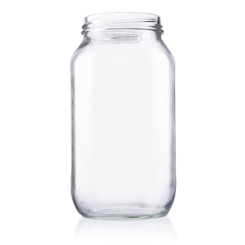 Plasdene Glass Round Food Jar with Twist Finish - 750ml