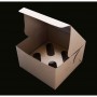 Bake Group Brown Cupcake Box with PVC Window - 4 cupcakes