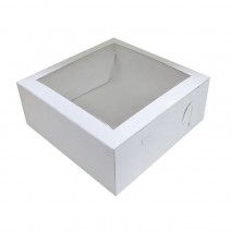Cake Craft Cake Box with Window Uncoated 12x12x4 inch