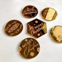 Acrylic Topper Round Its the Most Wonderful Time of the Year - Gold 1pc