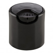 Plasdene Plastic Disc Top Cap with Crabclaw Seal - Black 24mm