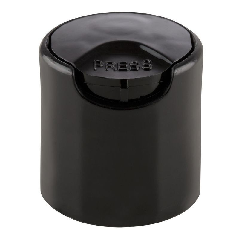 Plasdene Plastic Disc Top Cap with Crabclaw Seal - Black 24mm