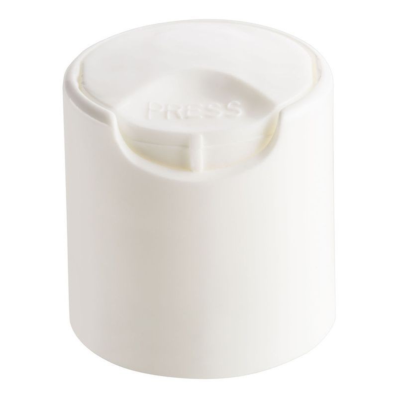 Plasdene Plastic Disc Top Cap with Crabclaw Seal - White 24mm