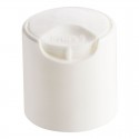 Plasdene Plastic Disc Top Cap with Crabclaw Seal - White 24mm