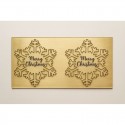 Acrylic Gold Snowflake Cake Toppers - Merry Christmas Design 2 Piece Set