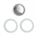 Pezzetti BLISTER Stainless Steel 2 Cup Silicone Gasket Set