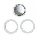 Pezzetti BLISTER Stainless Steel 10 Cup Silicone Gasket Set