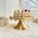Gold Scalloped Edge Cake Stand - Gold
