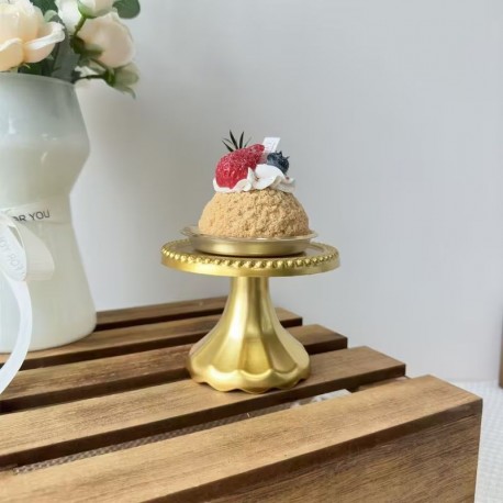 Single Gold Plastic Cupcake Stand