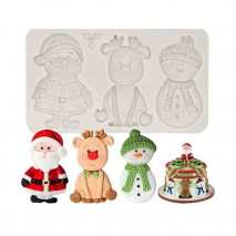 Silicone Mould Santa Snowman Reindeer