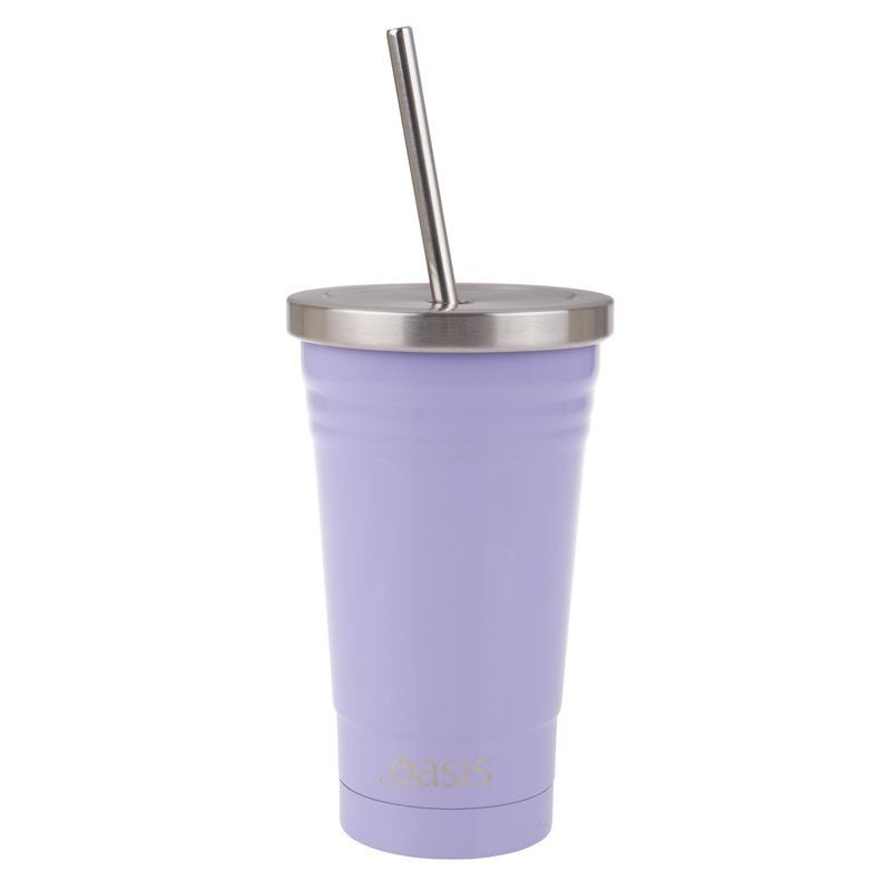 Oasis SS Double Wall Insulated Smoothie Tumbler with straw 500ml Lilac Oasis - 1