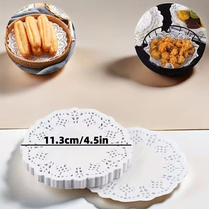 Paper Doily Eound Lace Trim 11.3cm 20pc