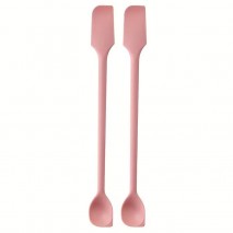 Silicone Dbl Head Jar Scraper Pink