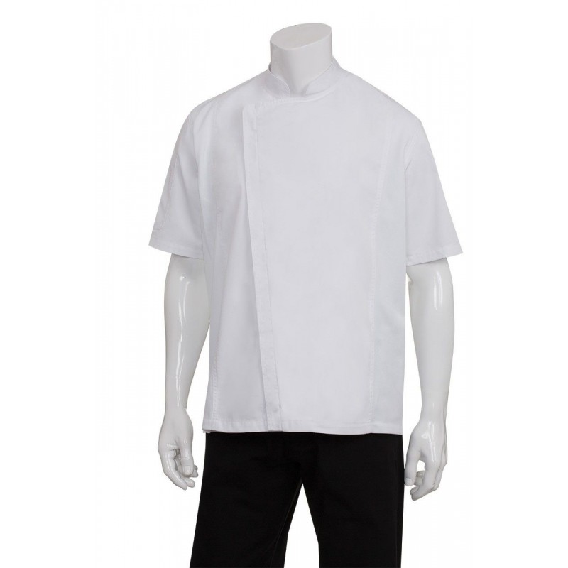 Chef Works Springfield Mens Zipper Chef Jacket White BCSZ009-W XS-5XL Chef Works - 1
