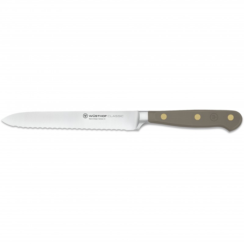 Wusthof Classic Serrated Utility Knife 14cm - Velvet Oyster Wusthof - 1