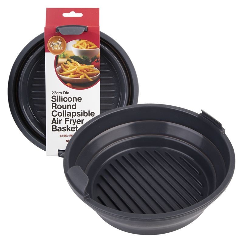 Daily Bake Silicone Round Collapsible Air Fryer Basket - 22cm Daily Bake - 1