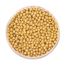 Sprinks Cachous Crunchy Shiny Gold Ball Sprinkles 2mm - 75g