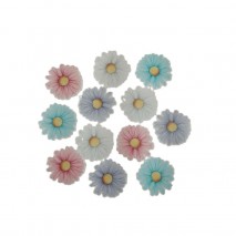 Cupcake Toppers - Edible Wafer Top - Multi Daisies 12pk