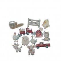 Cupcake Toppers - Edible Wafer Top - Safari Animals 12pk Unbranded - 1