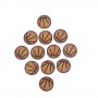 Cupcake Toppers - Edible Wafer Top - Basketballs 12pk