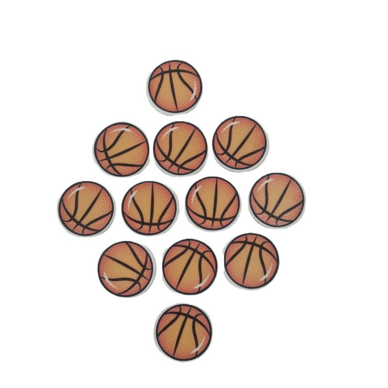 Cupcake Toppers - Edible Wafer Top - Basketballs 12pk