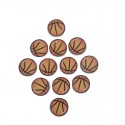 Cupcake Toppers - Edible Wafer Top - Basketballs 12pk
