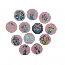Cupcake Toppers - Edible Wafer Top - K-Pop Demon Hunter 12pk