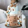 Cake Topper Teddy Blue – 21pc Set