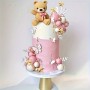 Cake Topper Teddy Pink– 21pc Set Unbranded - 1