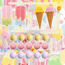 Cake Topper – Candyland & Ice Cream 19pc Set