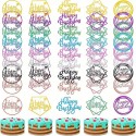 Assorted Budget Cake Toppers - Glitter Card Happy Birthday