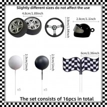 Racing Car Cake Topper Set – 16 Piece