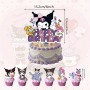 Sanrio Kuromi Cake & Cupcake Topper Set – 25 Piece
