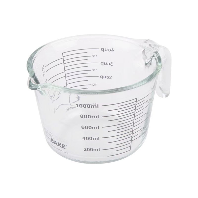 Daily Bake Boroscilicate Glass Measure Jug 4 cup/1 Ltr