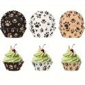Dog Bone Print Baking Cups – Dark Brown 50pcs