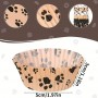 Dog Bone Print Baking Cups – Dark Brown 50pcs Unbranded - 2