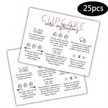 Cupcake Care Cards – 15 × 10cm  25pc