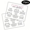 Cupcake Care Cards – 15 × 10cm  25pc