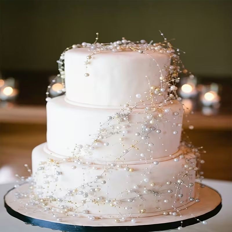 White Pearl Cake Decorating String – 5m Roll