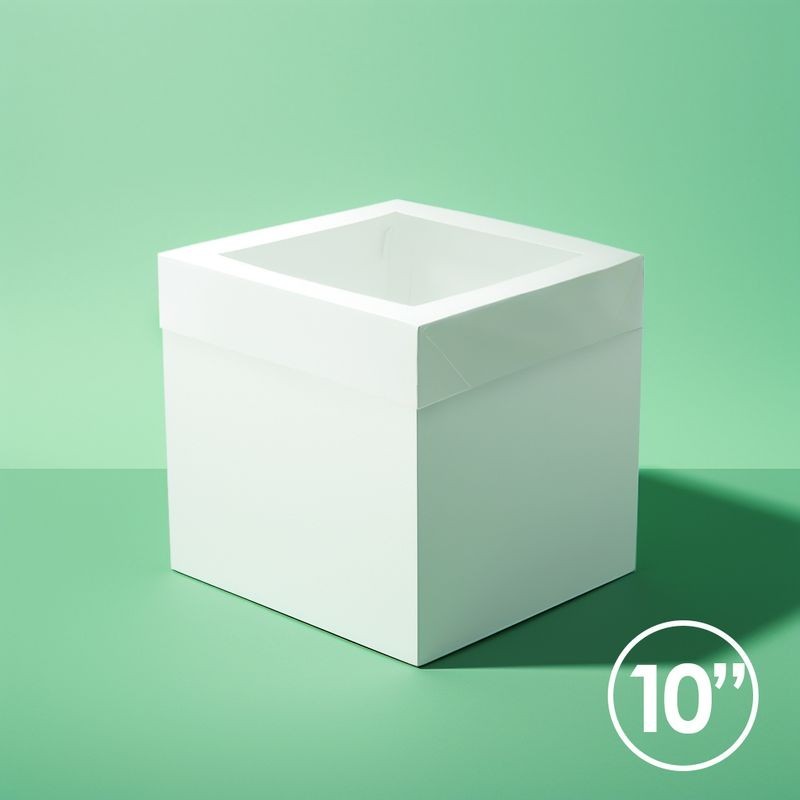Bake Group Cake Box with Window - Tall - 10x10x10inch