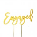 C&C Engaged Cake Topper - Gold