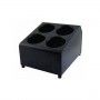 Chef Inox Cutlery Cylinder Holder Black 4 Hole Chef Inox - 1
