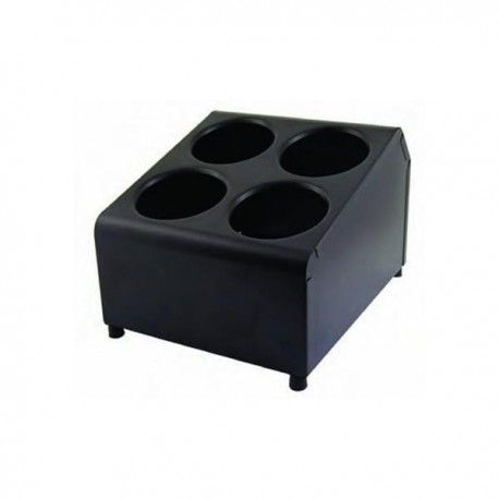Chef Inox Cutlery Cylinder Holder Black 4 Hole Chef Inox - 1