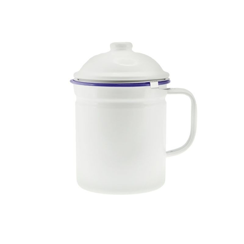 Falcon Dripping Container - 13cm/1.2L White/Blue Donaldsons Ent. - 1