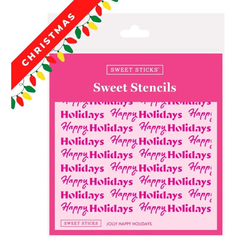 Sweet Sticks Jolly Happy Holidays Stencil Sweet Sticks - 1