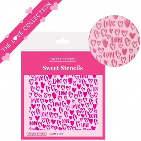 Sweet Sticks Hearts & Love Stencil Sweet Sticks - 1
