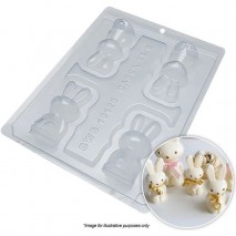 BWB Small Easter Bunnies Mould - 3 piece BWB - 1
