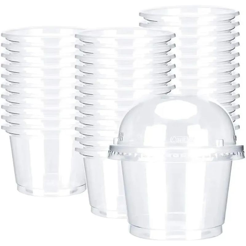 Disposable Dessert Tub Round 6.7×5.8cm – 250ml (8oz) – Pack of 25